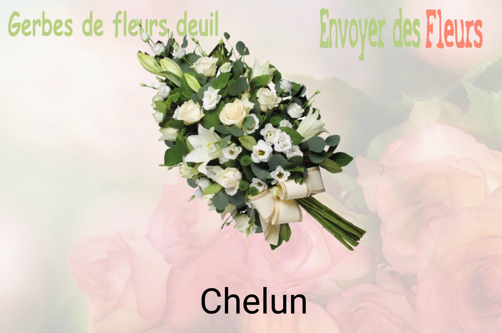 Gerbe de fleurs de deuil livrée à Chelun